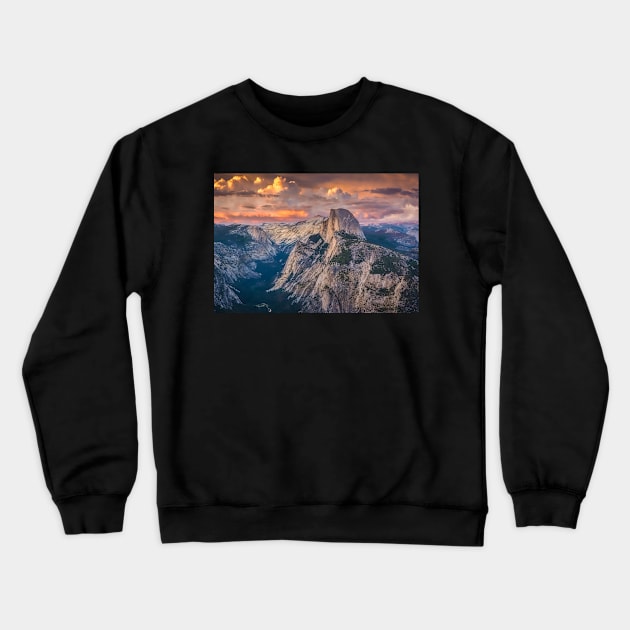 Half Dome from Glacier Point, Yosemite National Park Crewneck Sweatshirt by iansmissenphoto